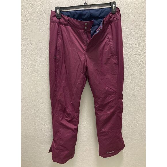 Columbia Mountain Snow Skii Pants SL8391 Women's Regular Medium Red Maroon - Picture 2 of 11